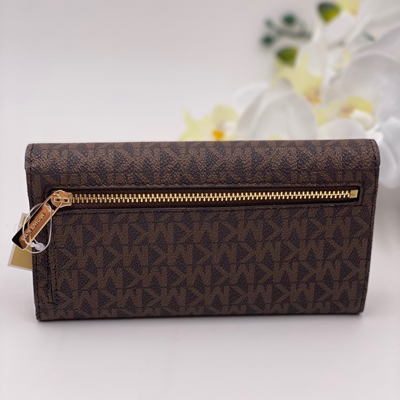 Michael Kors Trifold Wallet Signature Brown - Picture 9 of 12